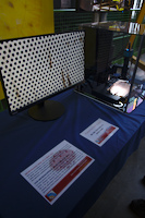 Microscopic view of GEM foil