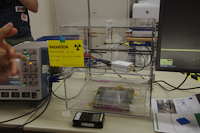 Demonstration of CMS detector using weak radioactivity
